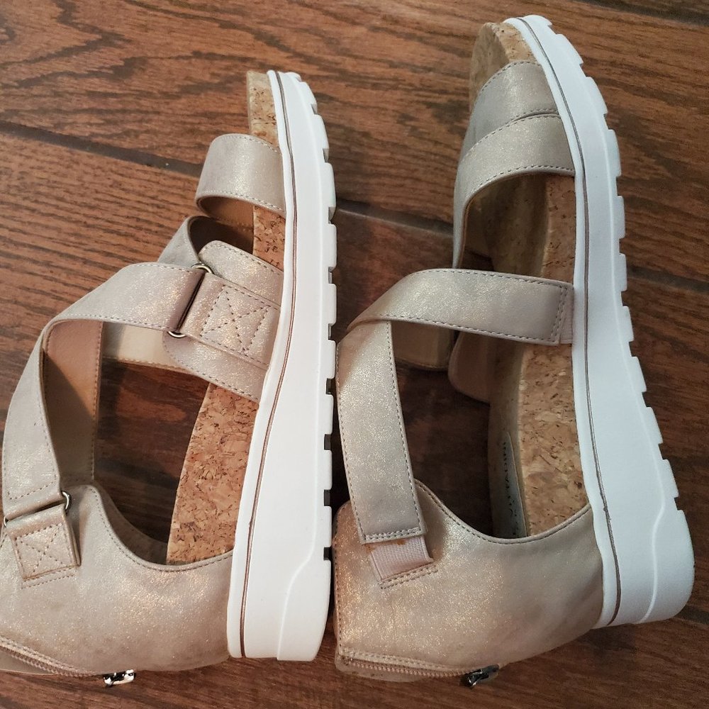 Adrienne Vittadini Gold Sandals